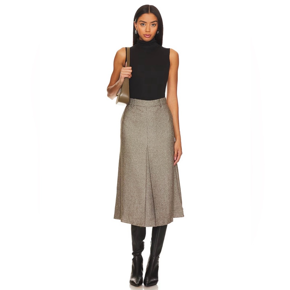 Rue Sophie Bristol Midi Skirt in Brown - NWT